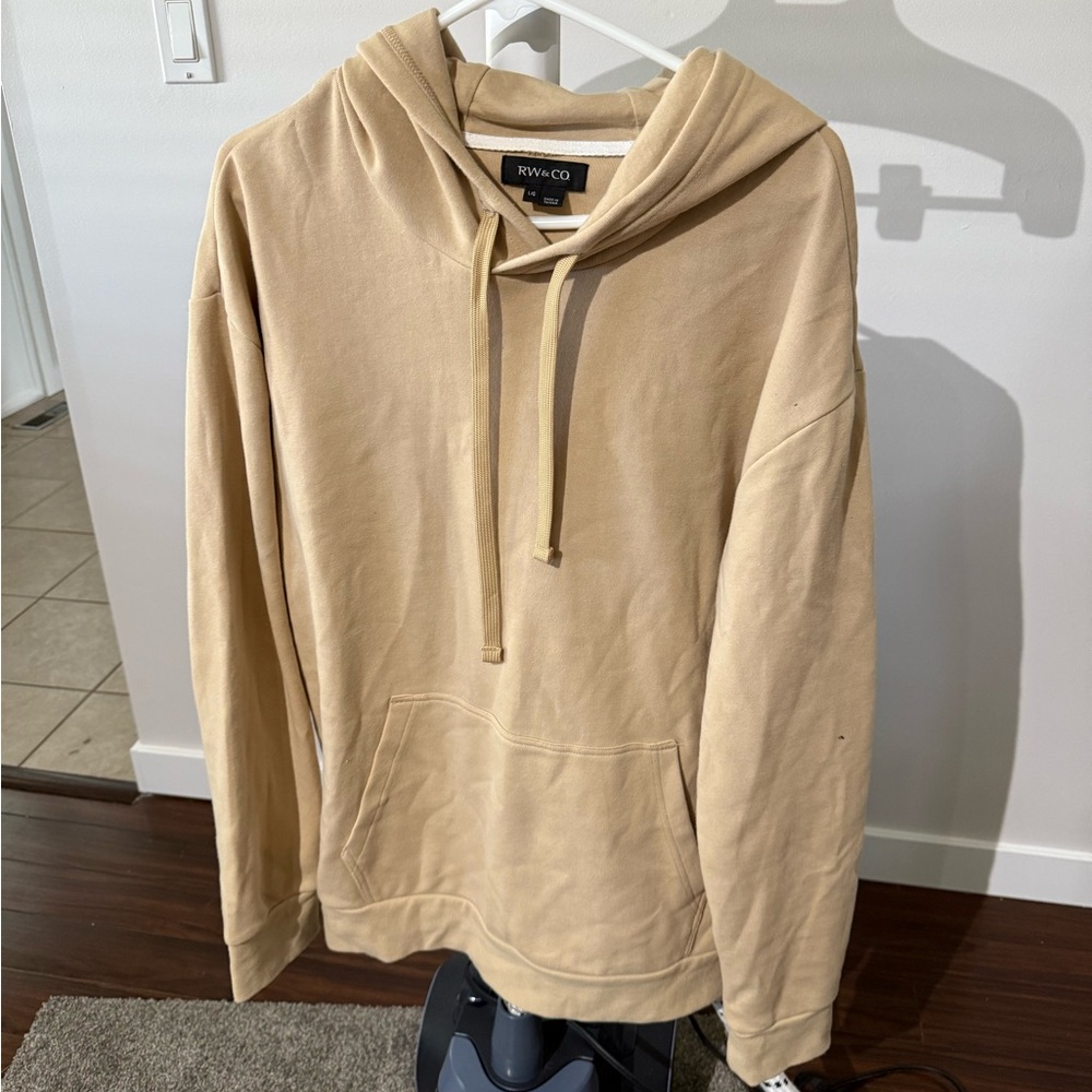 RW&CO. Tan Sweatshirt Pullover Hoodie